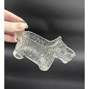 Vintage L.E. Smith Glass Scottie Dog Creamer Sugar Packet Candy Toothpick Holder